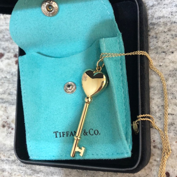 Tiffany & Co. Jewelry - Tiffany & Co. solid gold heart key locket w/ chain